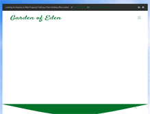 Tablet Screenshot of gardenofeden.co.za